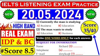 IELTS LISTENING PRACTICE TEST 2024 WITH ANSWERS  20052024 [upl. by Ayyn]