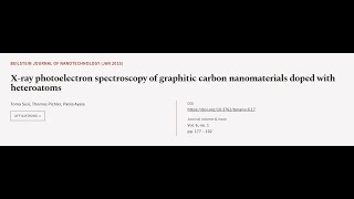 Xray photoelectron spectroscopy of graphitic carbon nanomaterials doped with heteroa  RTCLTV [upl. by Anitnelav322]