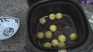 Bolinho de Bacalhau na Aifryer  Como Fazer Bolinho de Bacalhau na Fritadeira Sem Óleo  FVM [upl. by Derian]