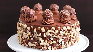 Ferrero Rocher Cake Recipe  How to Make Ferrero Rocher Cake [upl. by Cock]