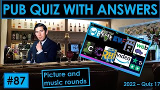 87 PUB QUIZ Music picture and connection rounds [upl. by Gannie]