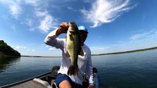 Ft Gibson Lake Finding Bass in the Heat [upl. by Ntsuj]