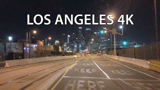 Los Angeles 4K  Night Drive [upl. by Ahsinut]