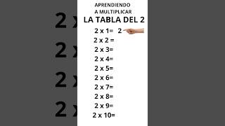 Aprende a multiplicar ¡Tabla de 2 [upl. by Blackman]