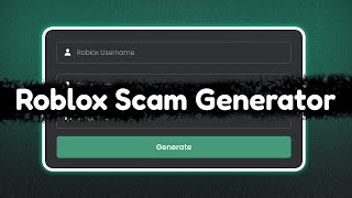 I Tried a Roblox Scam Website Generator… [upl. by Akihsar]