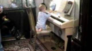 15 month old baby playing piano [upl. by Octavia]