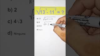 Calcular la raíz cuadrada de 13²  11² shorts [upl. by Graner]