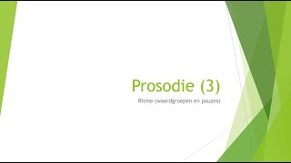 prosodie 3  ritme  NT2 uitspraak [upl. by Tnafni]