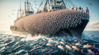 High Tech Fishing  Harvesting Tons of Fish Using Advanced Trawling Techniques [upl. by Kaczer]