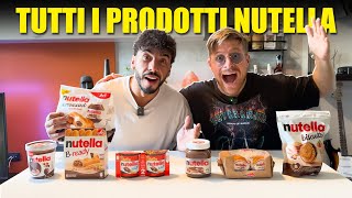 PROVIAMO TUTTI I PRODOTTI ESISTENTI DELLA NUTELLA  GIURO NON HO MAI GODUTO COSÌ TANTO IN VITA MIA [upl. by Stalker990]