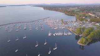 Plattsburgh NY City Marina amp Lake Champlain Drone Footage [upl. by Anig686]