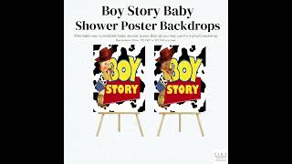 Boy Story Baby Shower Decorations Video [upl. by Akinajnat529]