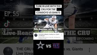 Tune in with THE CRU Cowboys vs Giants Live Stream dallascowboys nfl shorts cowboysnation [upl. by Ennayr]