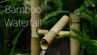 Swinging Bamboo waterfall making  Zen waterfall swing bamboo waterfall by Botanical Woman [upl. by Ibbed]