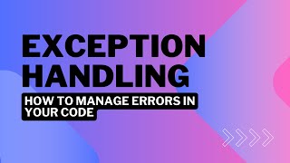 OOP Exception Handling  How to Manage Errors in Your Code [upl. by Fancie]