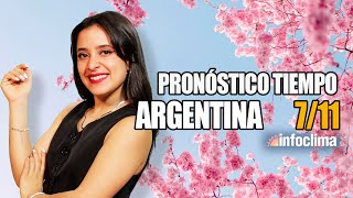 Pronóstico para el 7 de noviembre de 2024 Argentina  Infoclima TV [upl. by Larimor]