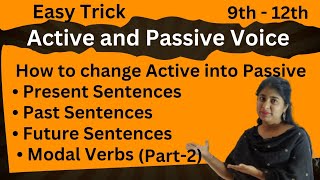 Active and Passive Voice rules by HarpreetKaurxj4dx for classes  9th12th Part2 [upl. by Llenrad809]