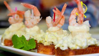 ✅ Aperitivo de gambas y alioli  Pinchos faciles [upl. by Feune]