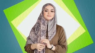 TUTORIAL CARA MEMAKAI HIJAB SEGIEMPAT SIMPLE amp KEKINIAN NGGA PAKE RIBET [upl. by Noswad]