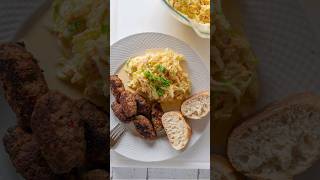 Cevapcici mit schnellen Krautsalat 👍😋  super einfach und sehr leckeres Hackfleisch Rezept [upl. by Shana]