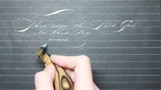 Writing Ezekiel 3746 in Spencerian  Dry Bones by Lauren Daigle [upl. by Aniraad]