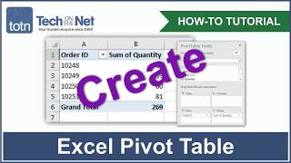 How to create a Pivot Table in Excel [upl. by Aissak705]