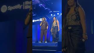 Sonu Nigam amp Shreya Singing Mere Dholna TogetherKarthik Recording while Shreya amp Sonu Perform [upl. by Eirtemed]