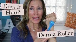 Derma Roller 1st Use  Does It Hurt [upl. by Flatto]