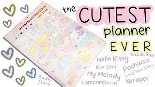 THE CUTEST PLANNER EVER  Sanrio Characters 2020 Planner Flipthrough amp First Impressions [upl. by Euqram694]