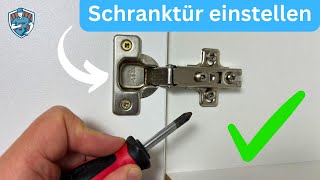 Schranktür einstellen einfache Anleitung  Schritt für Schritt   ✅ [upl. by Meekar]