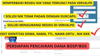 Cara Mengubah NIK yang Terkunci pada Verval PD Edit Sendiri NIK yang tidak Padan dengan DUKCAPIL [upl. by Lulu]