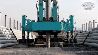 Hydraulic Jackedin Piling Machine  BGA Piles [upl. by Timms]