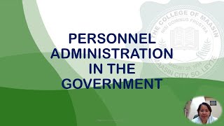 Module 5 Personnel Administration in the Government [upl. by Lundeen231]