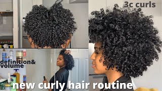 3C CURLY HAIR ROUTINE POUR DÉFINITION ET VOLUME [upl. by Obadias]