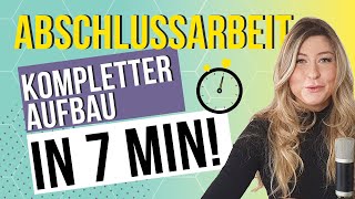 Lektorin erklärt Gliederung deiner Bachelorarbeit oder Masterarbeit – in 7 Minuten [upl. by Giliana]