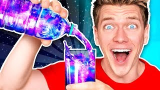 Spooky DIY Science Experiment w Slime Food amp How To Make Mystery Liquid Glow Challenge [upl. by Atsirhc250]