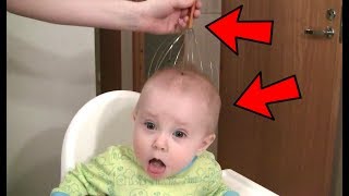 Cute Babies Reacting To Head Massager For The First Time Compilation  NEW [upl. by Allisirp]