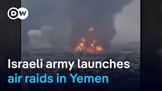 Israels military says it launched strikes against Houthi targets in Yemen  DW News [upl. by Violeta]