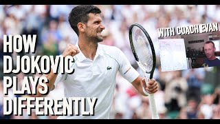 How Djokovic plays tennis differently  Coach Evan breaks it down [upl. by Zack]