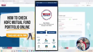 How to Check HDFC Mutual Fund Portfolio Online  HDFC Mutual Fund App Login [upl. by Epifano596]