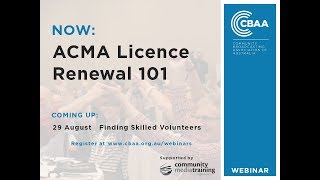 ACMA Licence Renewal 101 [upl. by Hayilaa]