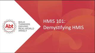 HMIS 101 Demystifying HMIS Webinar [upl. by Eekcaj]