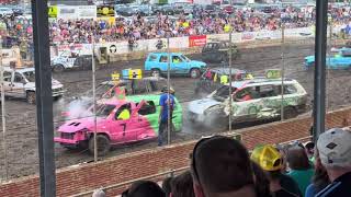 72024 Christian County Fair Demo Derby VansTrucksSUVs [upl. by Nilat]