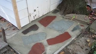 ConcreteFlagstone WalkwayStep by Step Instructions [upl. by Skelton]