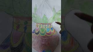 Rangeen Kalash drawing🙏🙏YouTube shorts video [upl. by Eimas705]