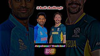 3 ball challenge 🏏😱 suryakumar 🆚 Travis head shorts rc24 [upl. by Helprin73]