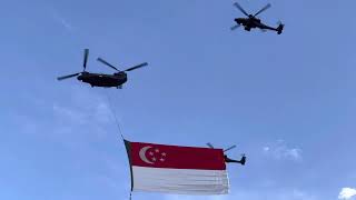 NDP 2022 preview 2 state flag flypast  30 July 2022 [upl. by Hickie]