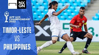 AFF U23 Championship 2022  TimorLeste vs Philippines highlights [upl. by Hewes]