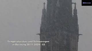 Temperatursturz und Schneeregen in Duisburg 20112024  02 [upl. by Dremann]