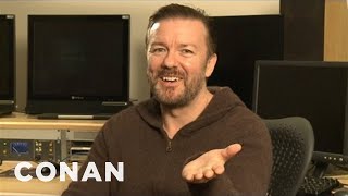 Ricky Gervais Updates His quotJust Sayinquot StandUp Contest  CONAN on TBS [upl. by Rubma]